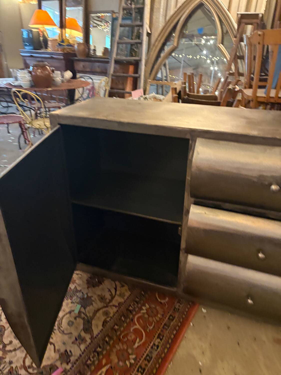 Industrial furniture in steel