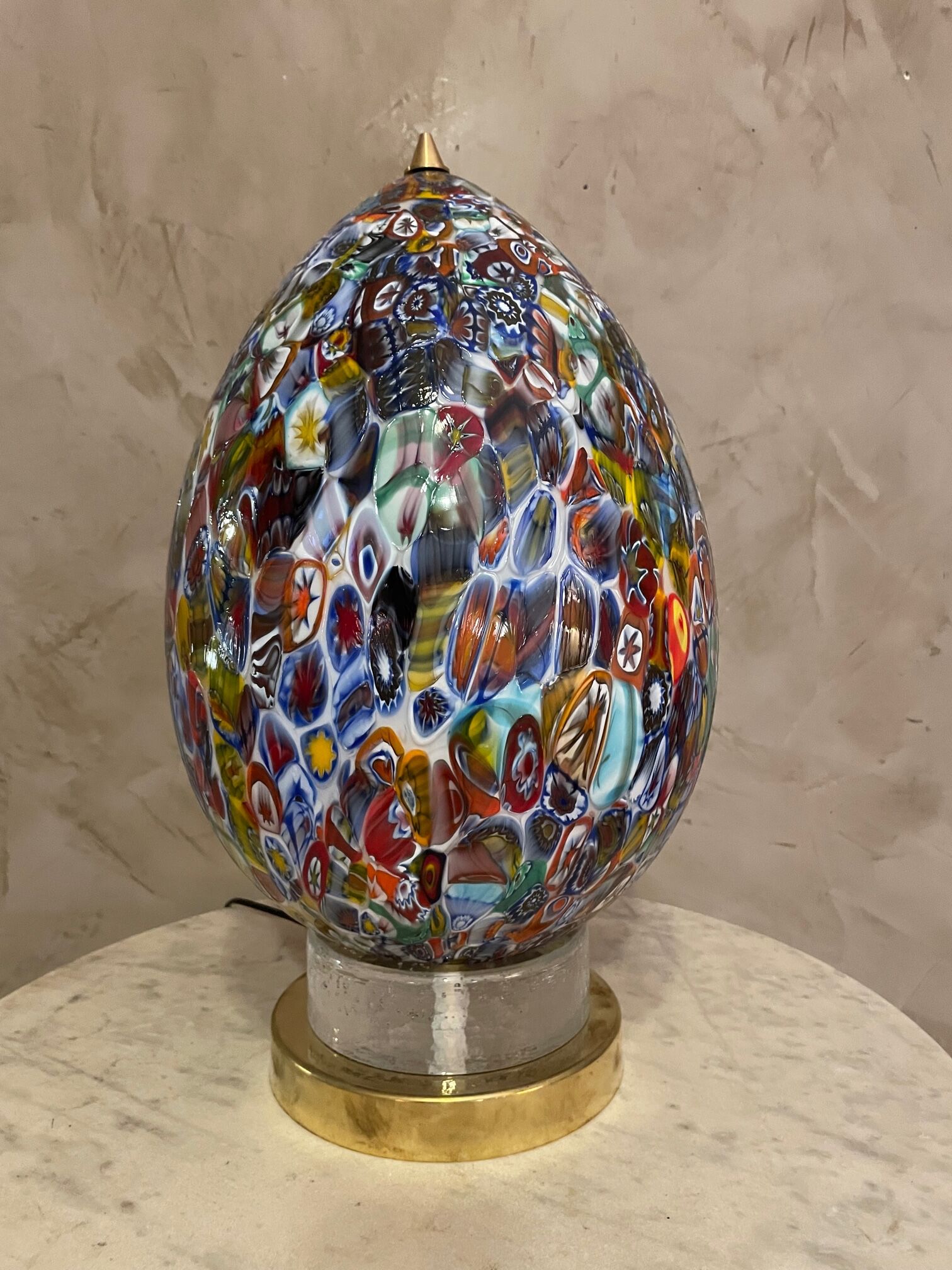 Murano egg lamp