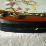 Plateau de style napoleon iii broderie sous verre