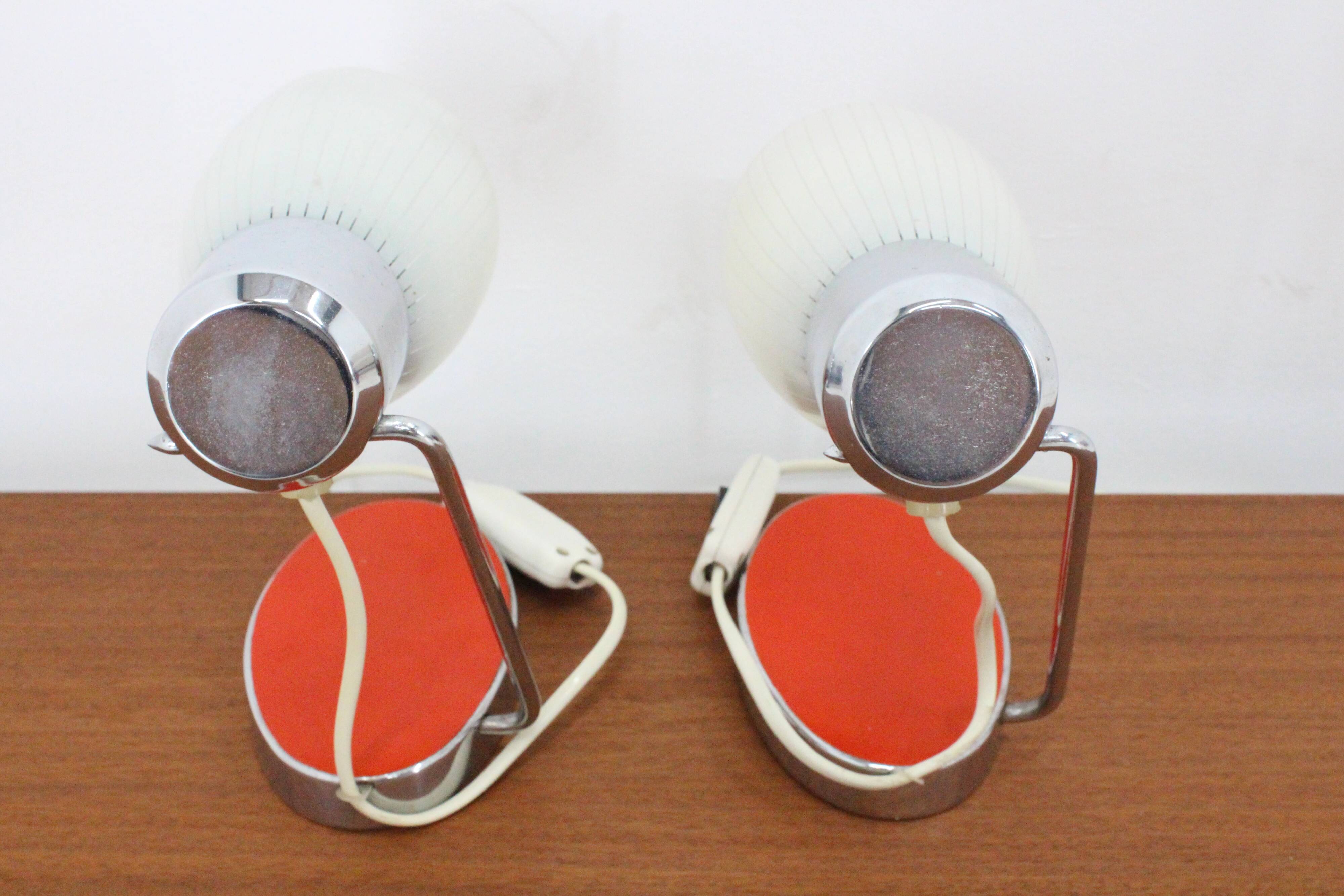 Pair of mid-century table lamps by Drupol 1960