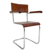 1960's Chrome Tubular Chair with Armrests