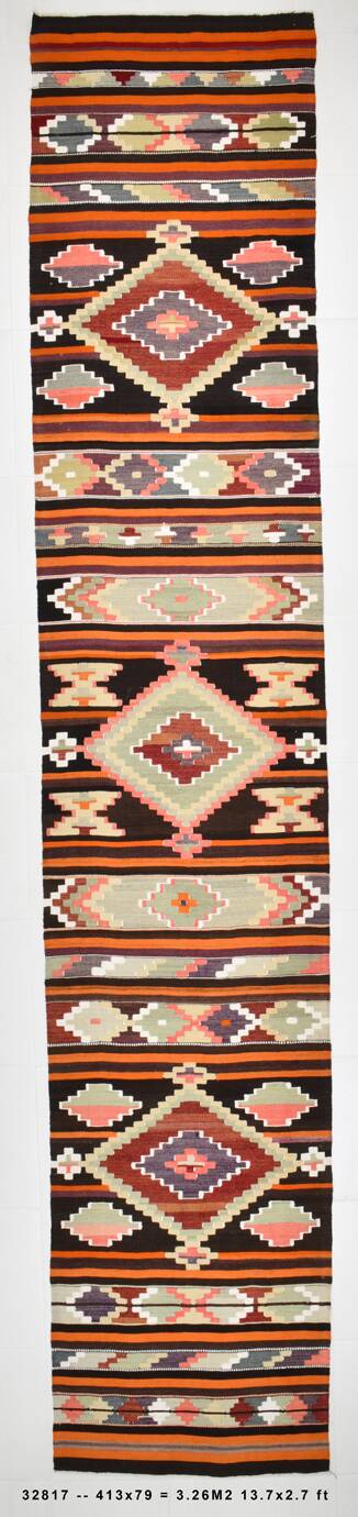 Tapis persan Kilim 3x13, 79x413Cm