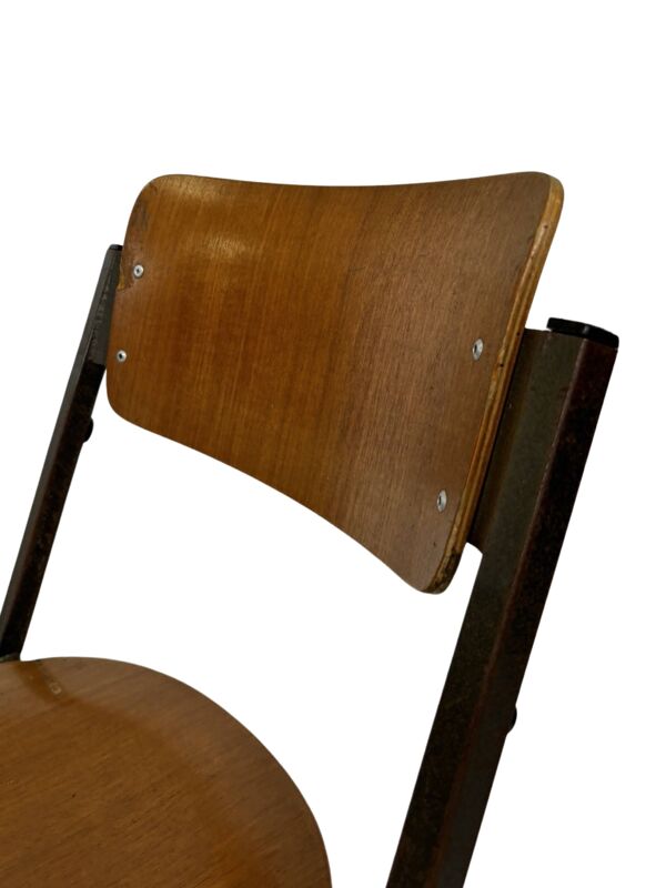 Ensemble De Quatre Chaises Compass 1960 Chaises D'école Design Néerlandais