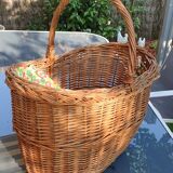 Ancien panier en osier ovale