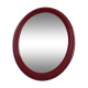 Vintage oval red mirror 60s 70s