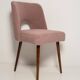 Mid-century pink boucle shell chair, Europe, 1960s