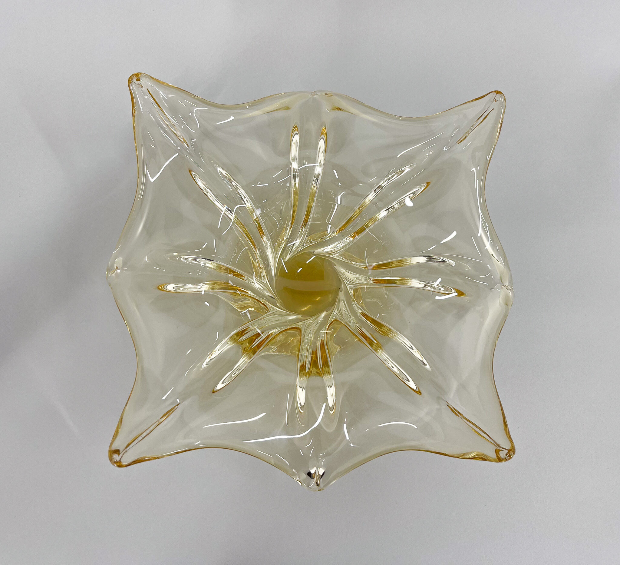 Czech Art Glass Bowl by Josef Hospodka for Chribska Glassworks, 1960s
