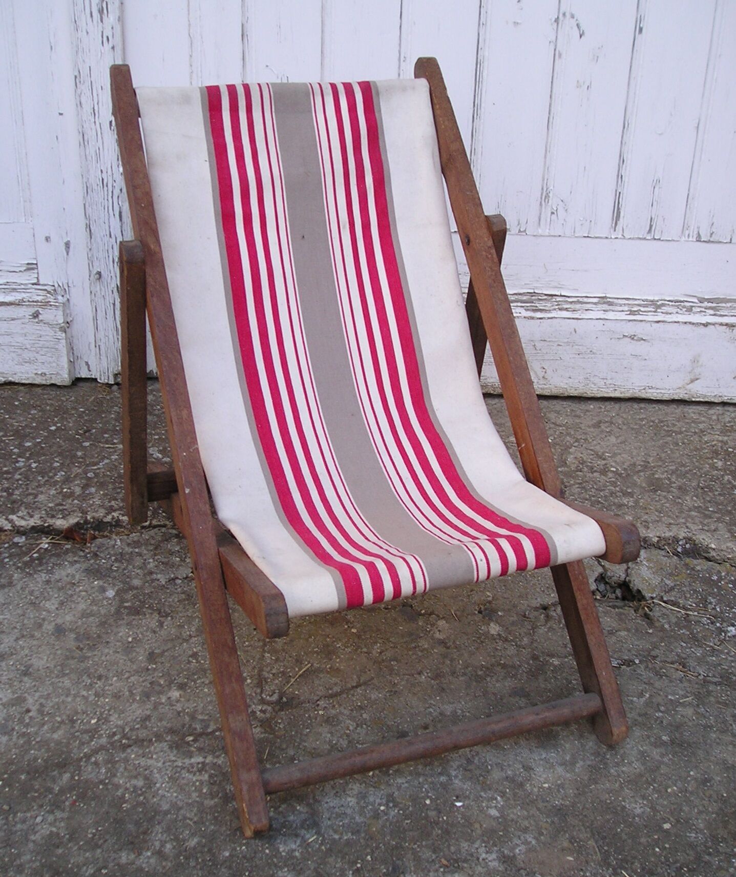 Old deck chair for children
