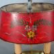 Ancienne lampe bouillotte bronze & tôle peinte, électrifiée D083