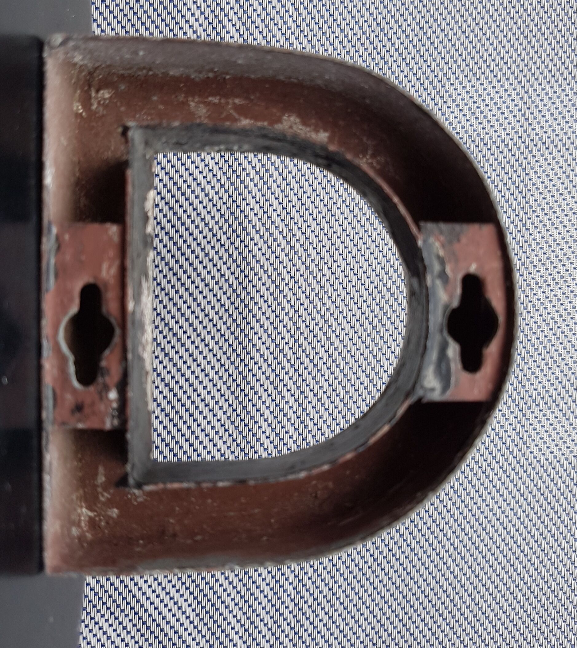 Store sign letter D in zinc