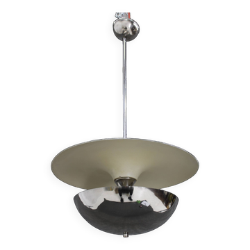 1930s Bauhaus Chrome Plated Chandelier by Anyz, Czechoslovakia