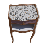 Crude wooden bedside table