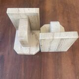 Paire de serre-livres en marbre vintage