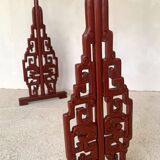 Chinese lacquered clothing holder