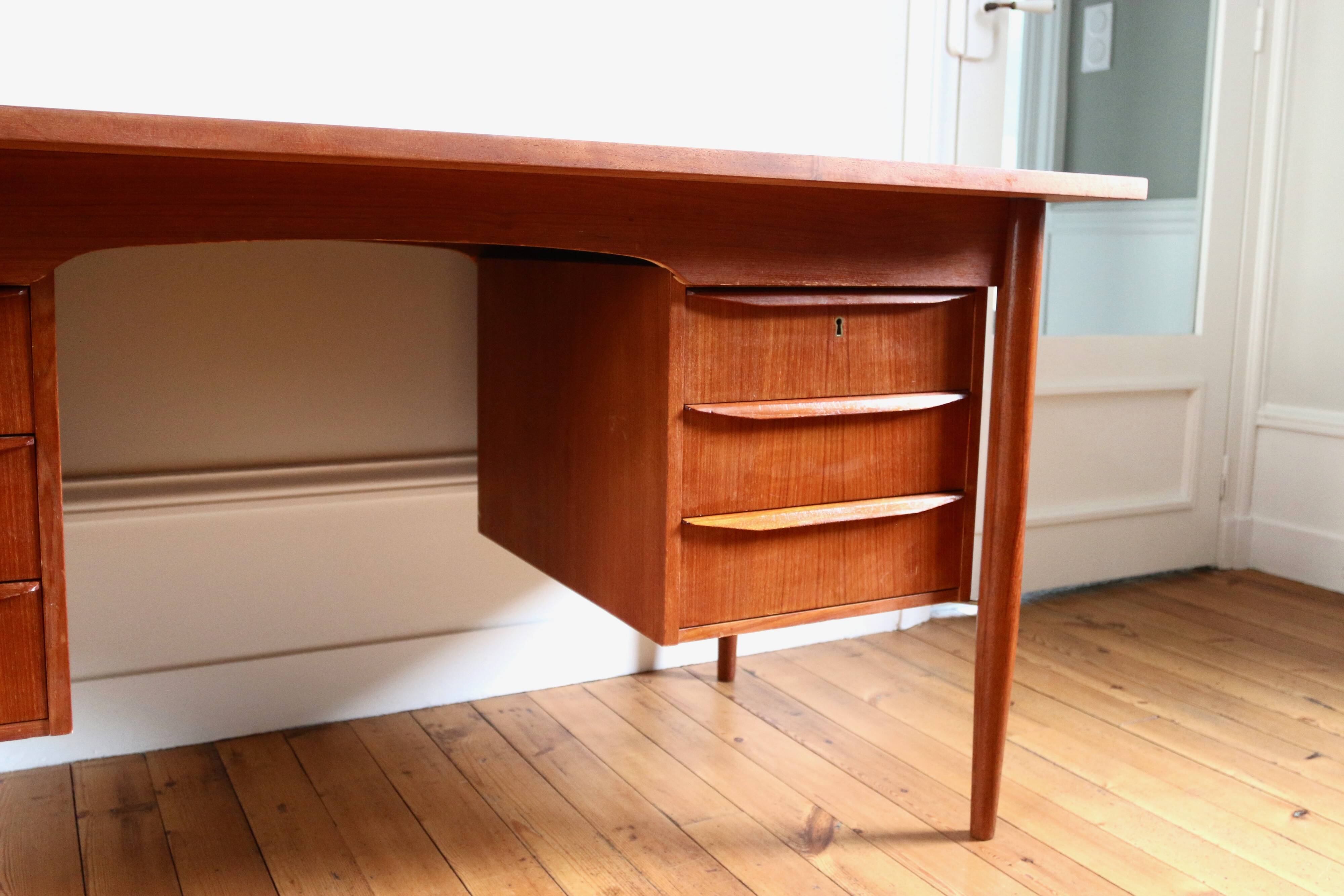 Scandinavian teak desk Tibergaard, 1960