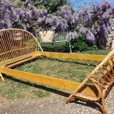 Rattan bed 110x180 cm