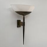 Vintage Art Deco wall light, brass and perspex, France, 1930.