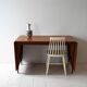 Vintage teak table by ISA Bergamo with drop-leaf extensions