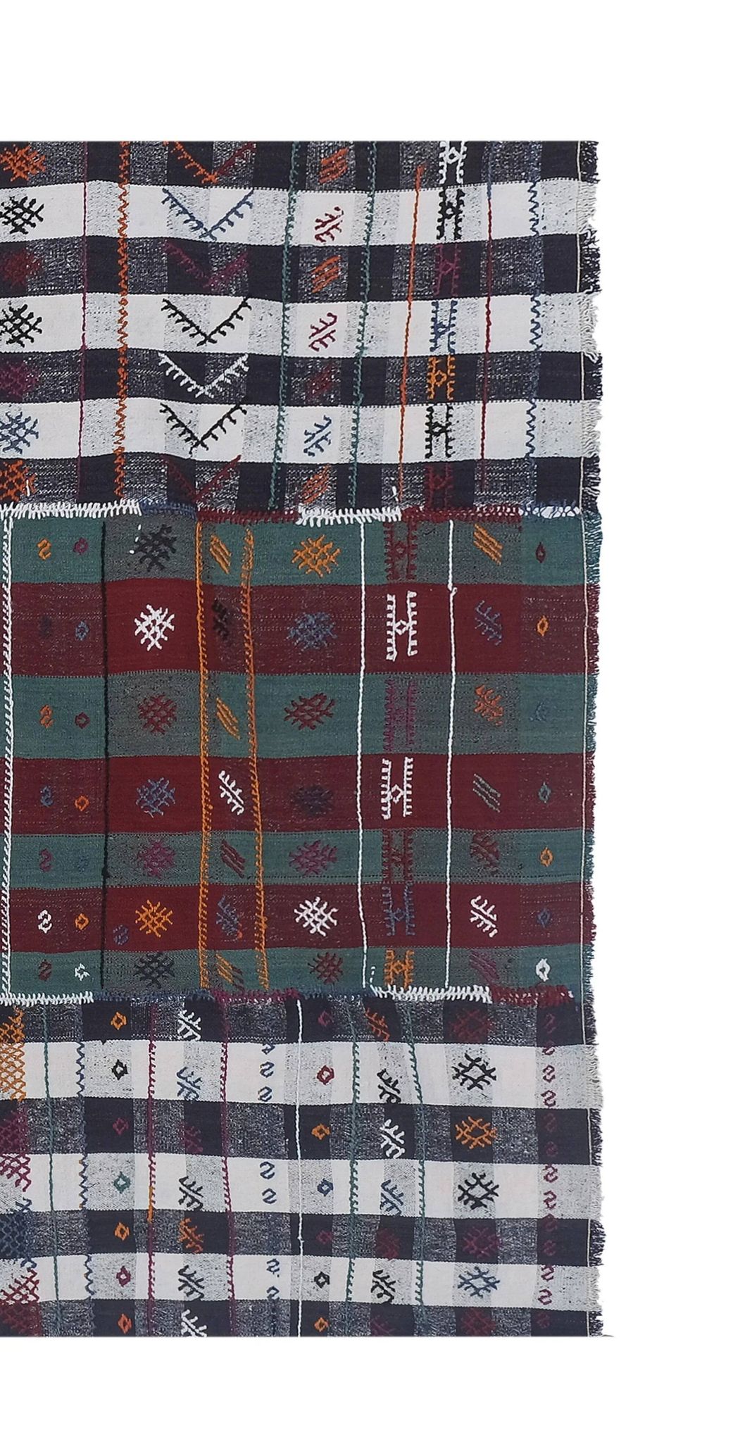 Vintage Turkish kilim, handwoven, 149x263 cm.