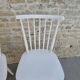 Pair of chairs with bars, wooden, white patina