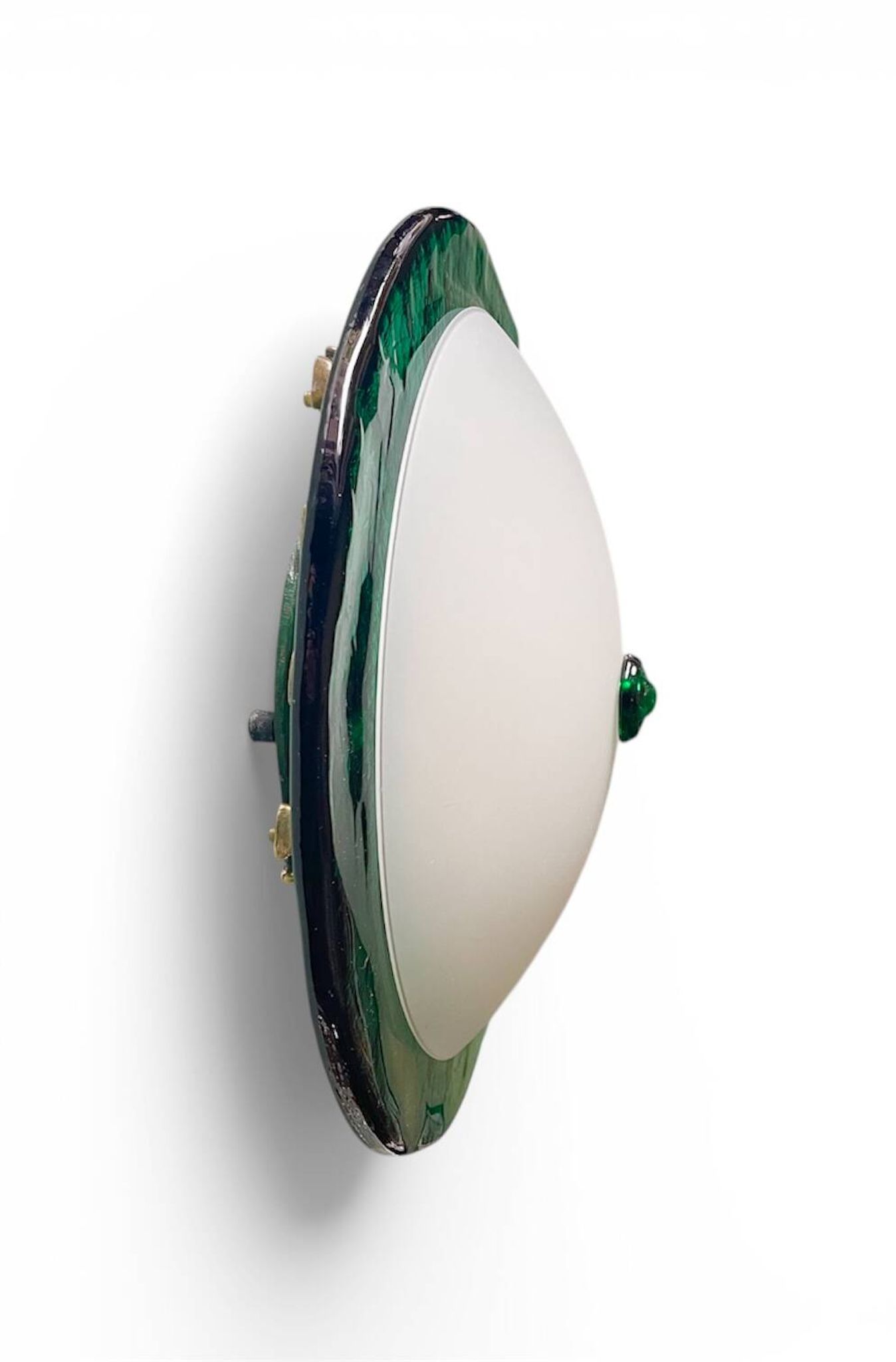 Italian design glass wall light post-modern 1980 Alberto Giberti