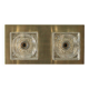 Peill & Putzler wall light, vintage, brass and thick glass wall sconce.