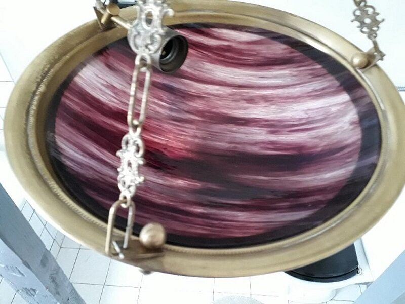 Old suspension glass bowl