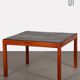 Vintage coffee table in wood and slate, 1970s
