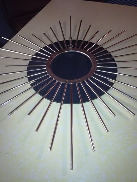 1960s Brass sun mirror 67cm