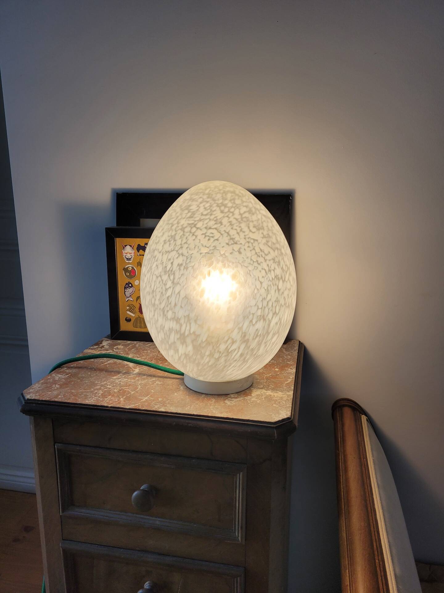 Lampe œuf de la Verrerie de Vianne