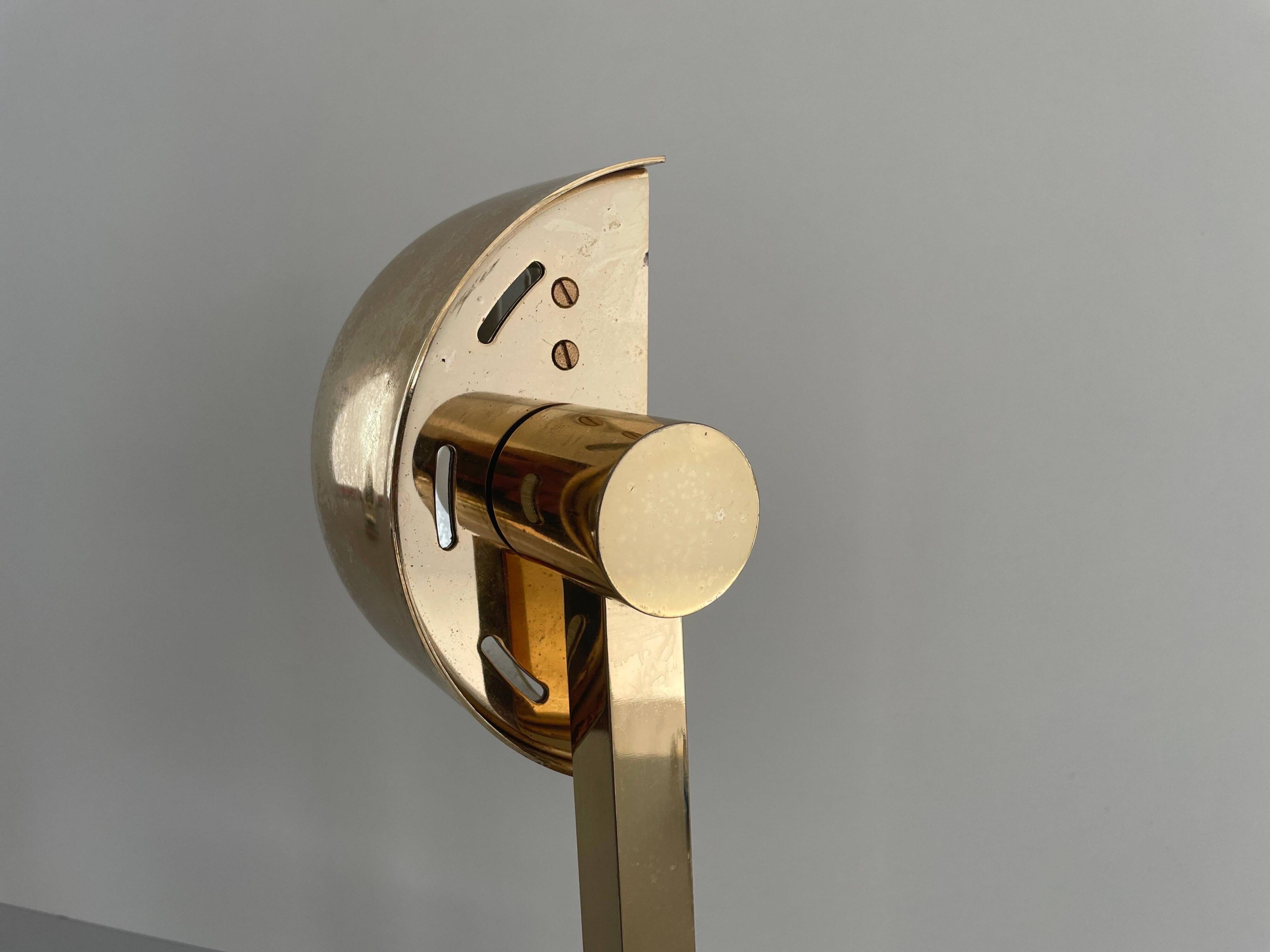 Large modernist desk lamp in brass by Hillebrand, 1960s, Germany.