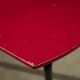 Red Plywood and Curved Metal Frame Chair