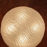 Vintage 1980s Round Molded Glass Ice Cube Wall Sconce