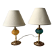 Pair of vintage murano glass lamp