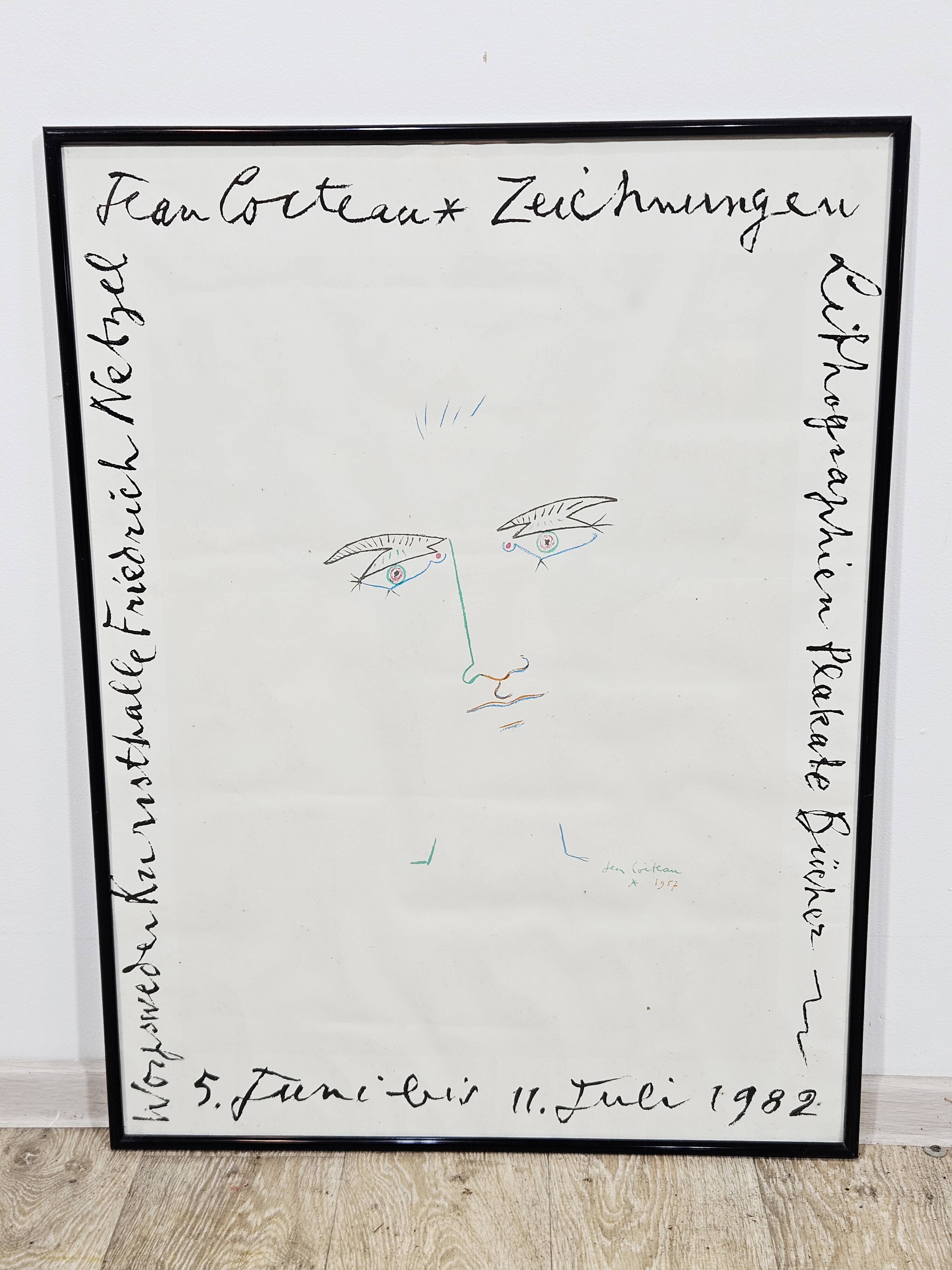 Jean Cocteau – Original Exhibition Poster 1982