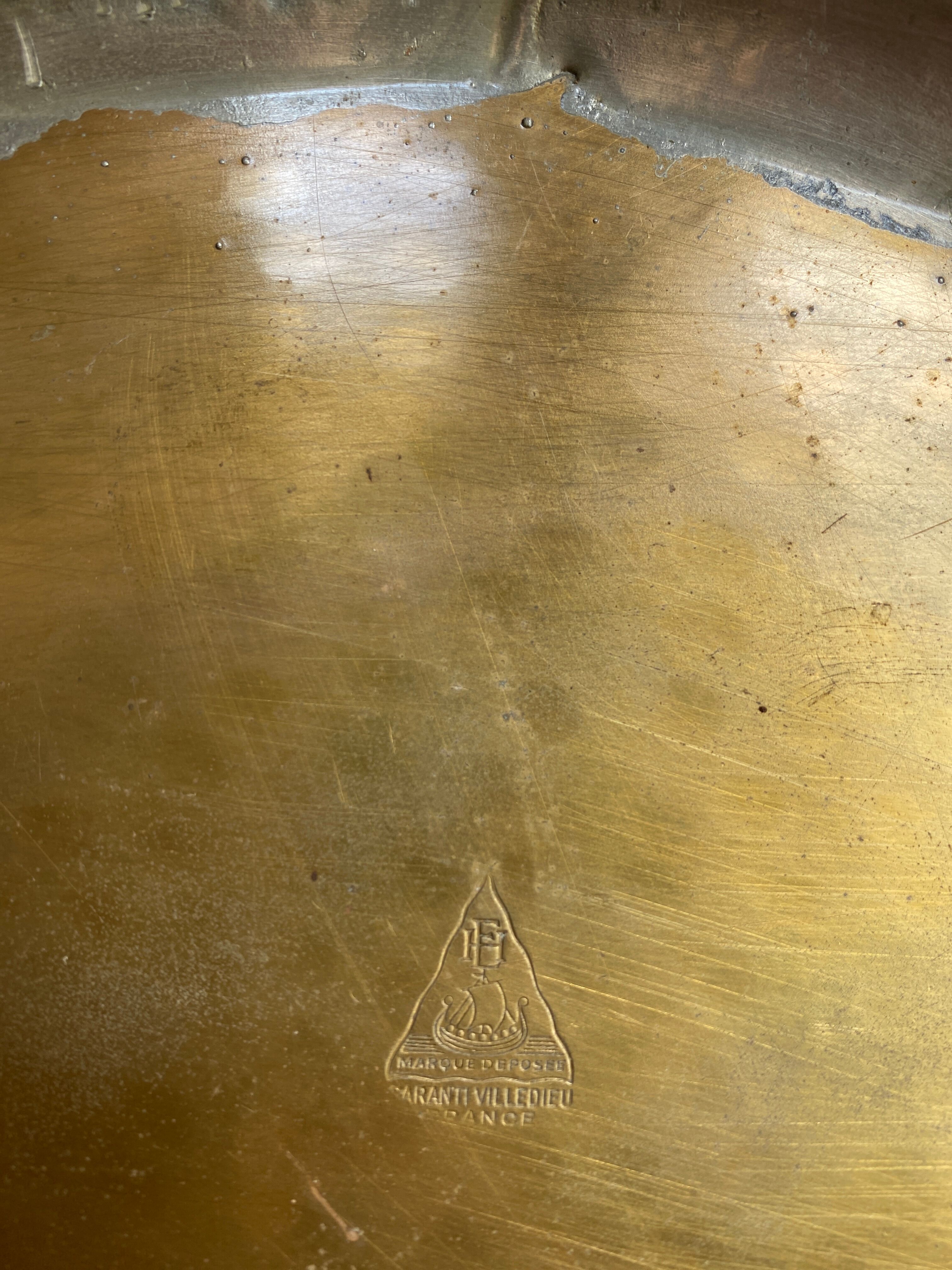 Copper fountain decoration