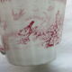 Cup and saucer Lunéville model Lace, in pink