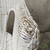 Paire de fauteuils en rotin vintage