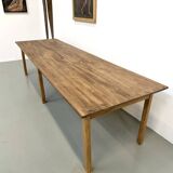 XXL table with 6 legs in solid pine and rubberwood
