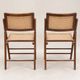 Vintage folding chair in wood and cane – 1960s/70s