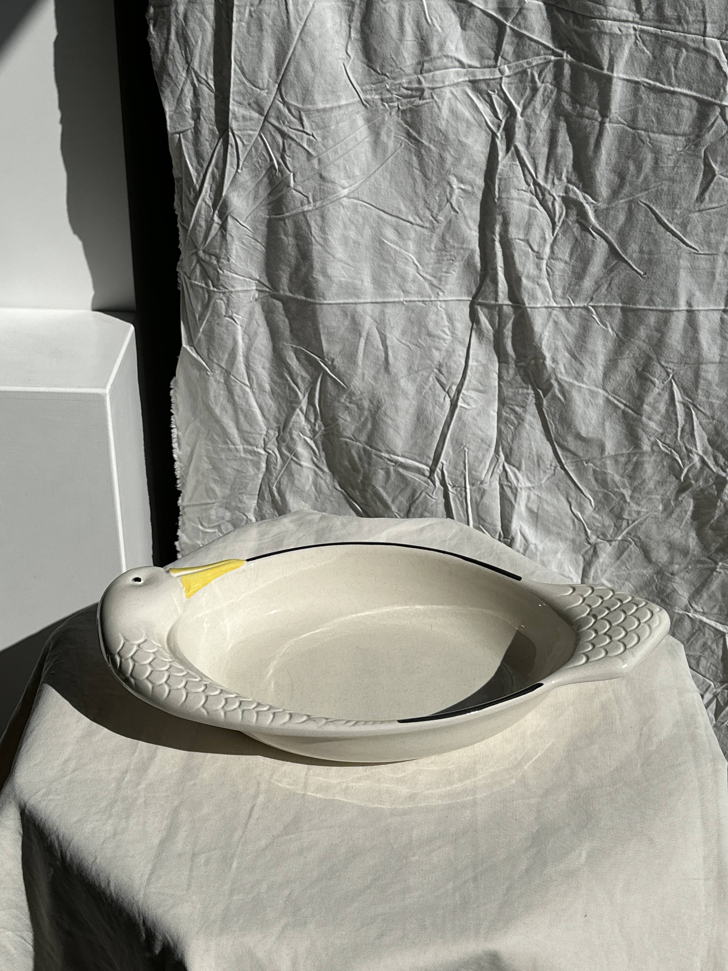 Large Italian goose-shaped dish 49cm