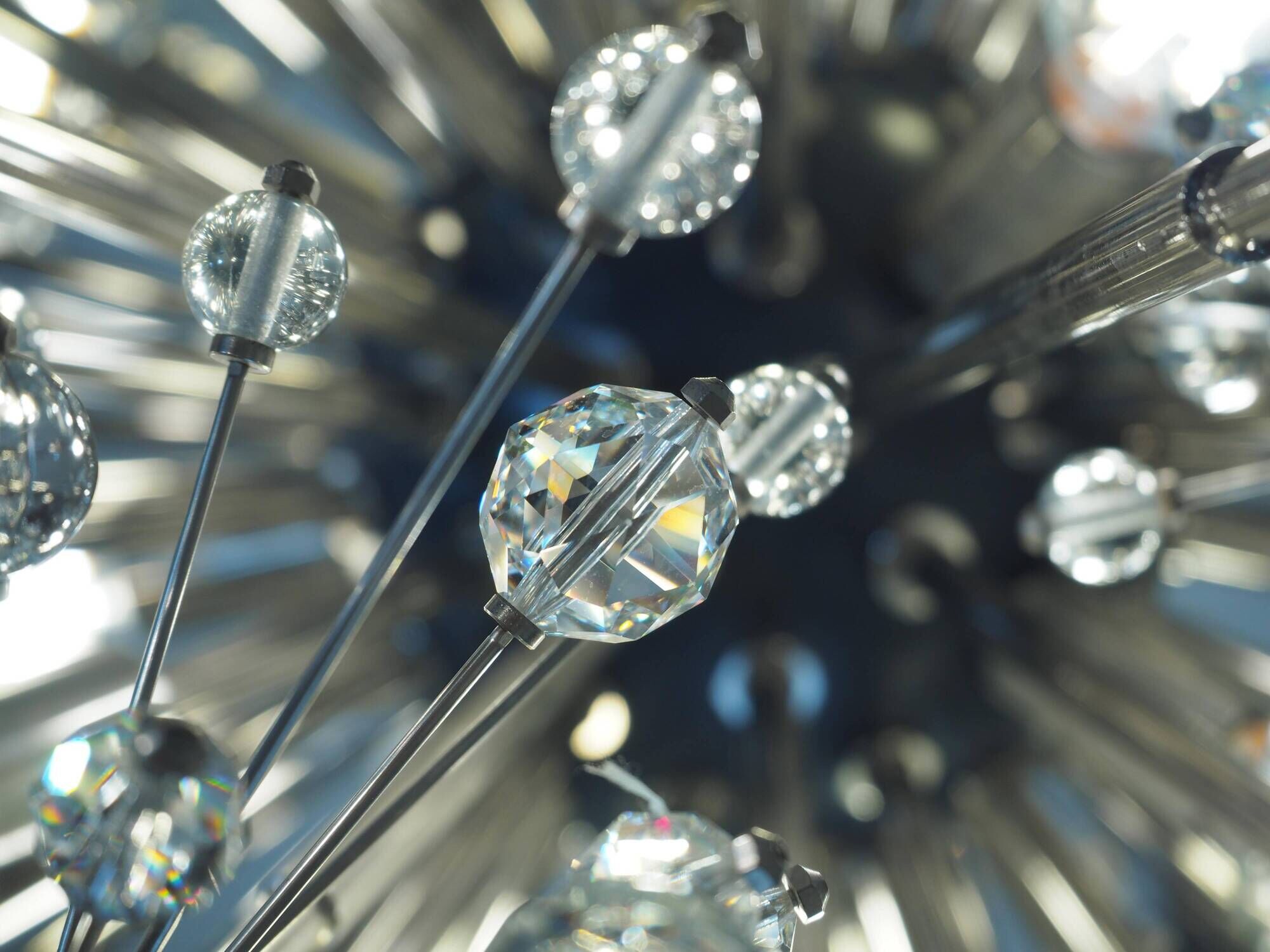 Chandelier "Metropolitan" Met Starburst by Grand J. & L. Lobmeyr, an extremely rare piece.