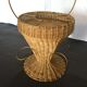 Portable bar 1960 rattan and scoubidou