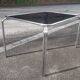 Smoked glass table and chrome space age 1975