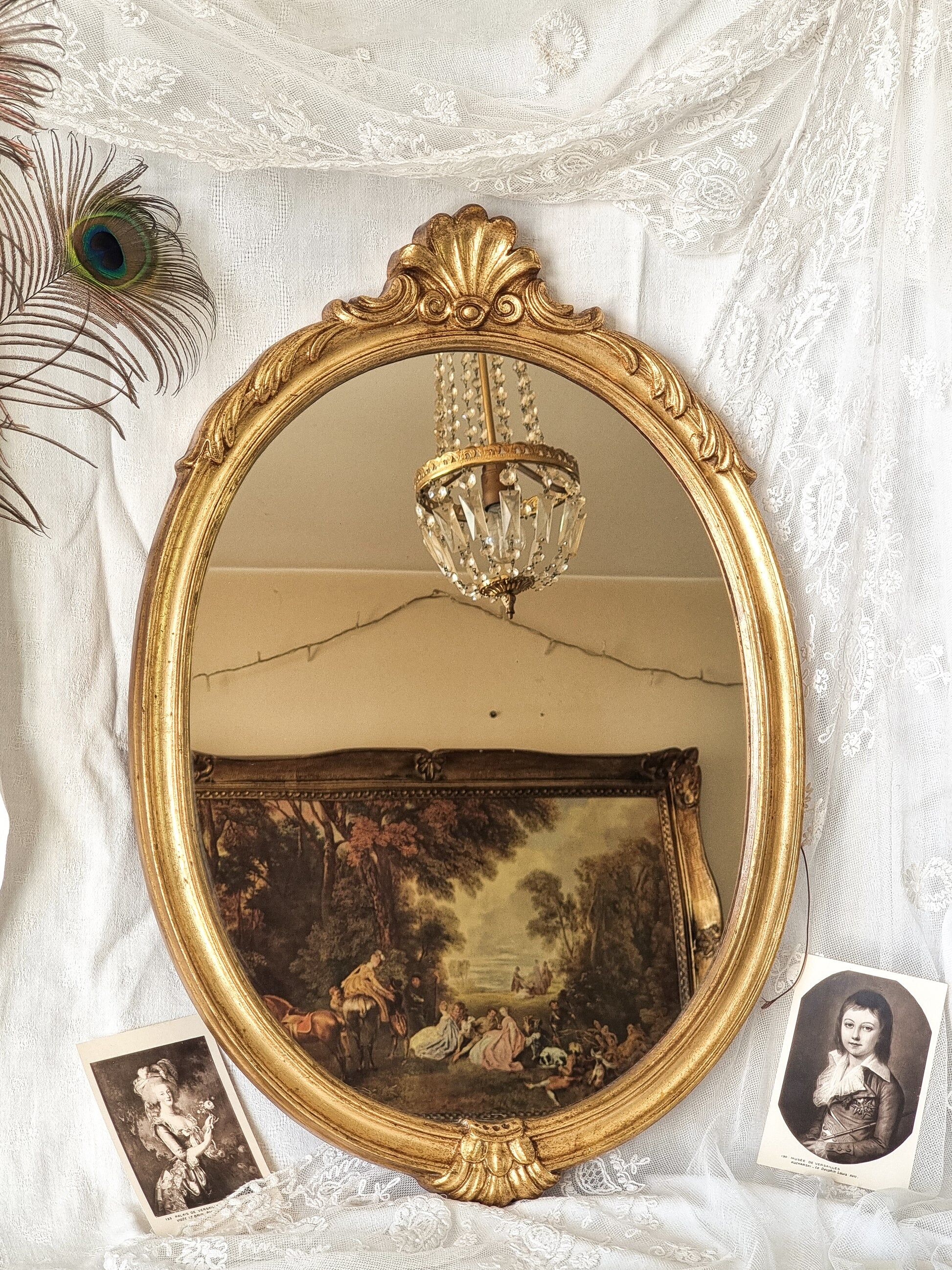 Golden rococo mirror
