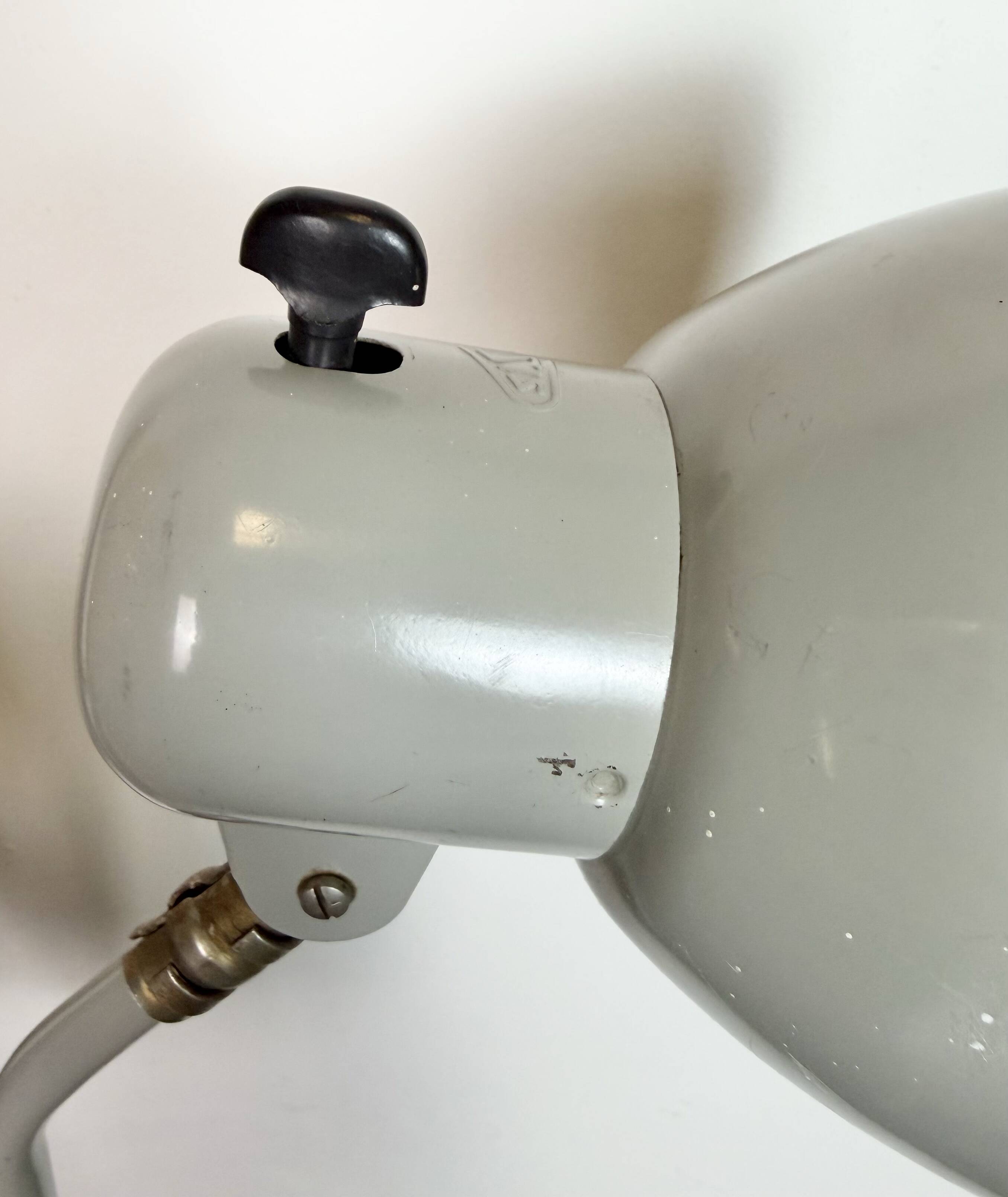 Grey German Industrial Scissor Wall Lamp from SIS, 1960s