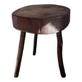 Tabouret tripode brutaliste