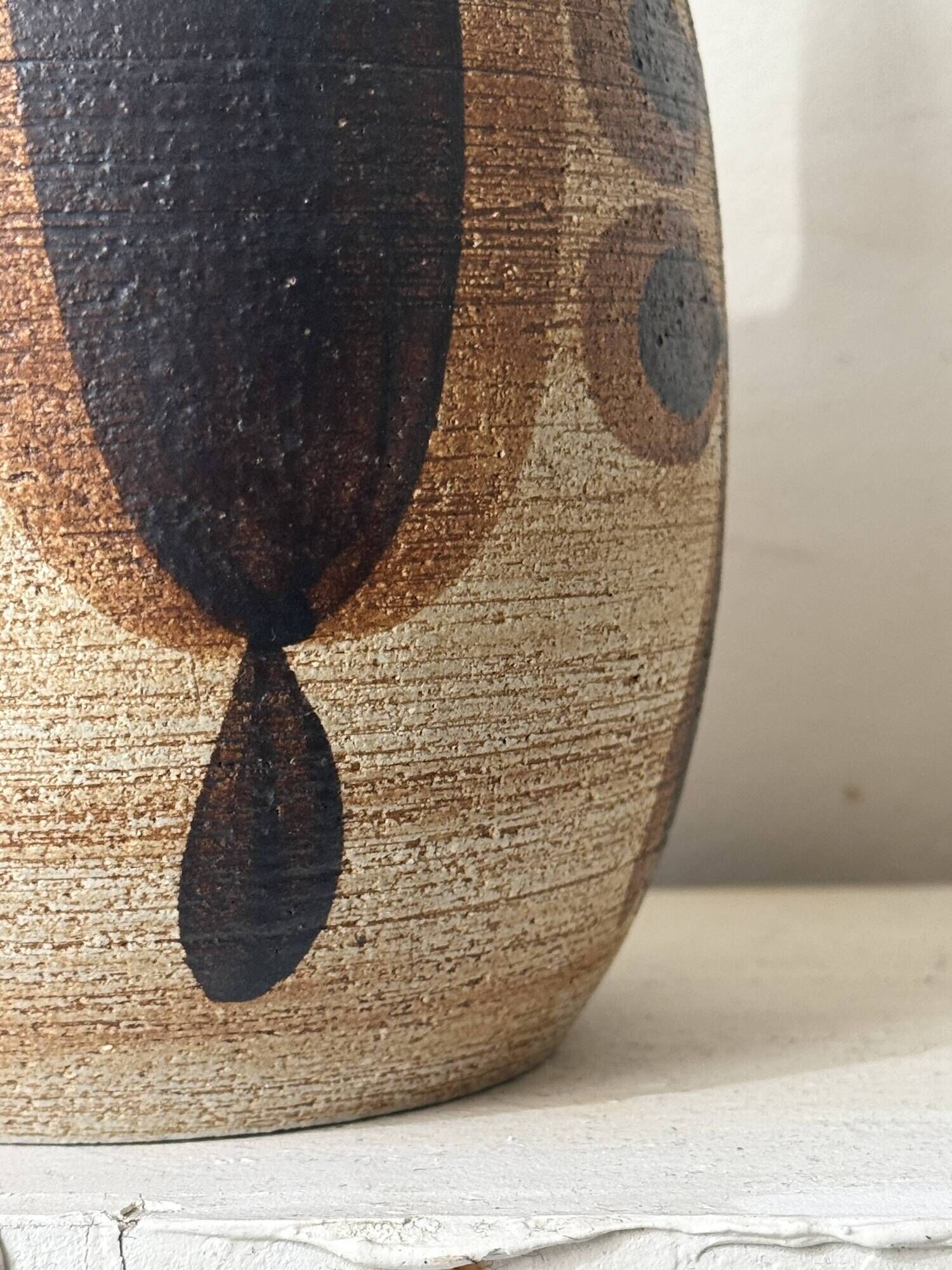 Large ceramic floral vase by Peter Mueller, Snafo 1970