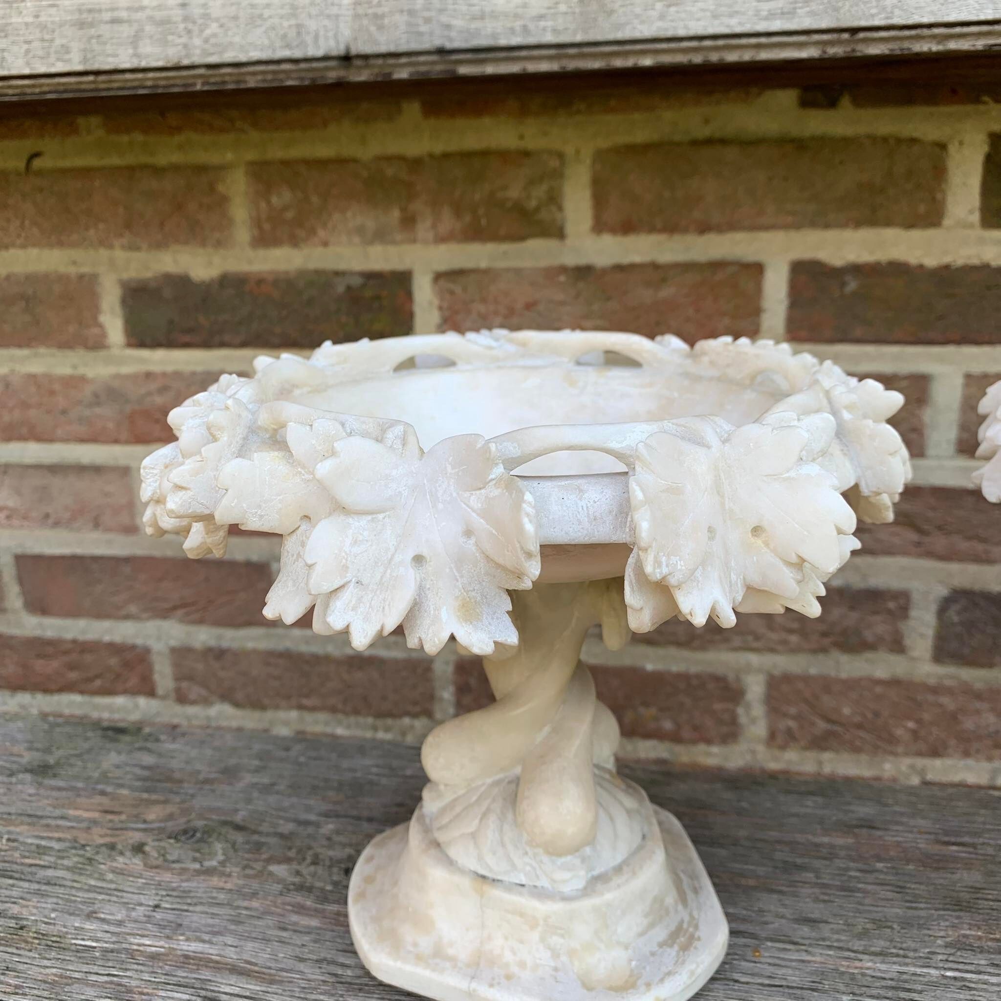 Pair of alabaster cups