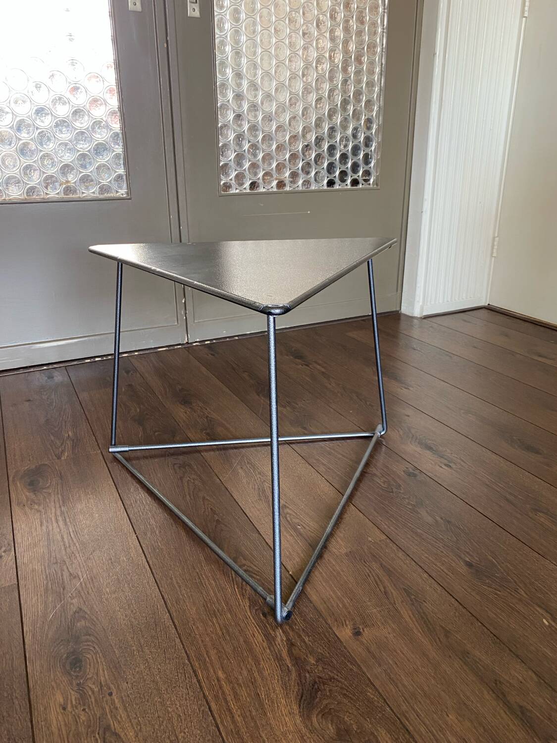 Vintage triangular Niels Gammelgaard Oti 1980s side, coffee table